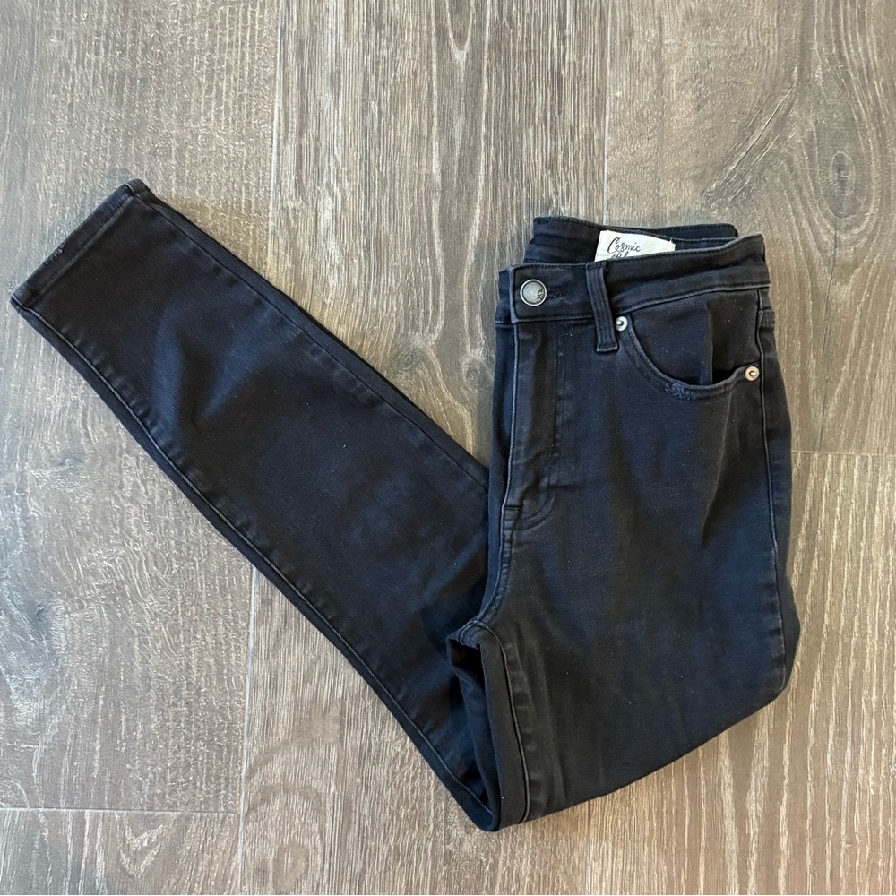 Cosmic Blue Love Black Skinny Jean - Size 28